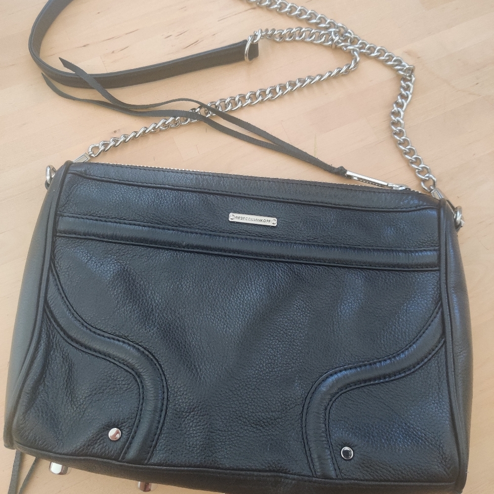 Rebecca Minkoff White Zebra Print Ponyhair Bag euc Black Cross Body Bag - Picture 5 of 10